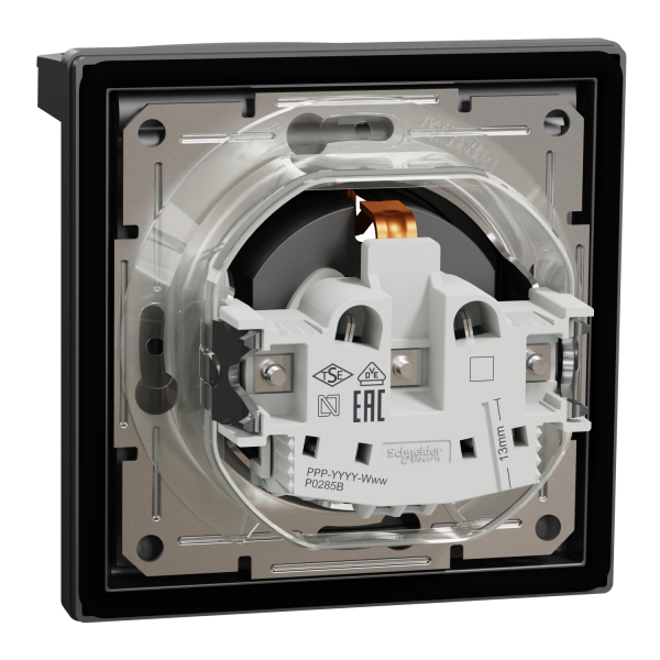 Asfora: Steckdose mit Deckel IP44